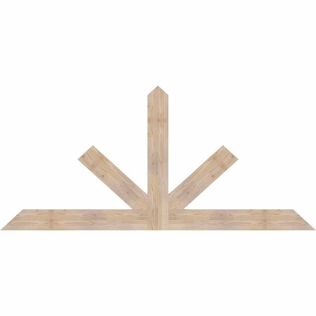 Ekena Millwork Saratoga Smooth Timber Gable Bracket, Douglas Fir, 84"W x 38"H x 1 1/2"D x 5 1/2"F, 11/12 Pitch GBW084X38X0206SAR00SDF